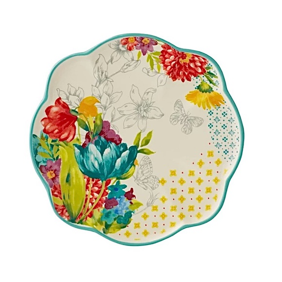 The Pioneer Woman Floral Medley Appetizer Plates 4 total - Picture 3 of 6